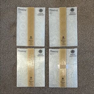 Anna Griffin Embossing Folders Lot Of 4 Lace Designs.